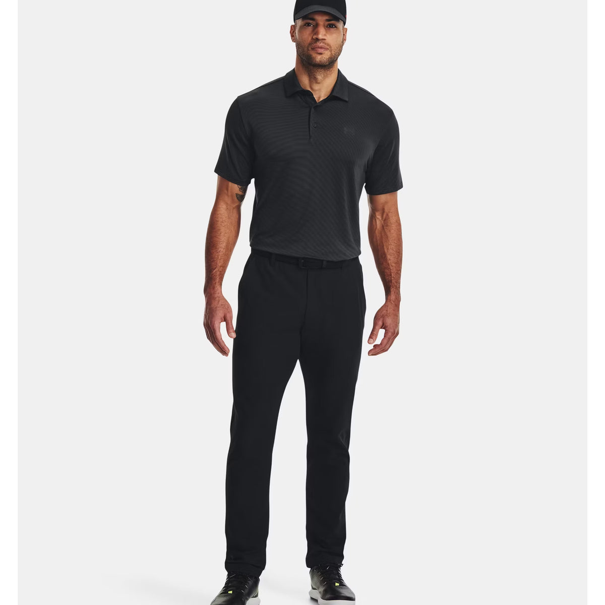 Under Armour Playoff 3.0 Stripe Polo Golfhemd - Schwarz/Tonhöhe grau