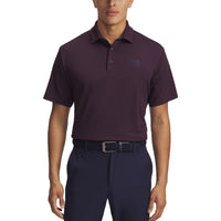 Under Armour Playoff 3.0 Stripe Polo Golfhemd - Mitternachtsmarine/dunkler Kastanienbraun