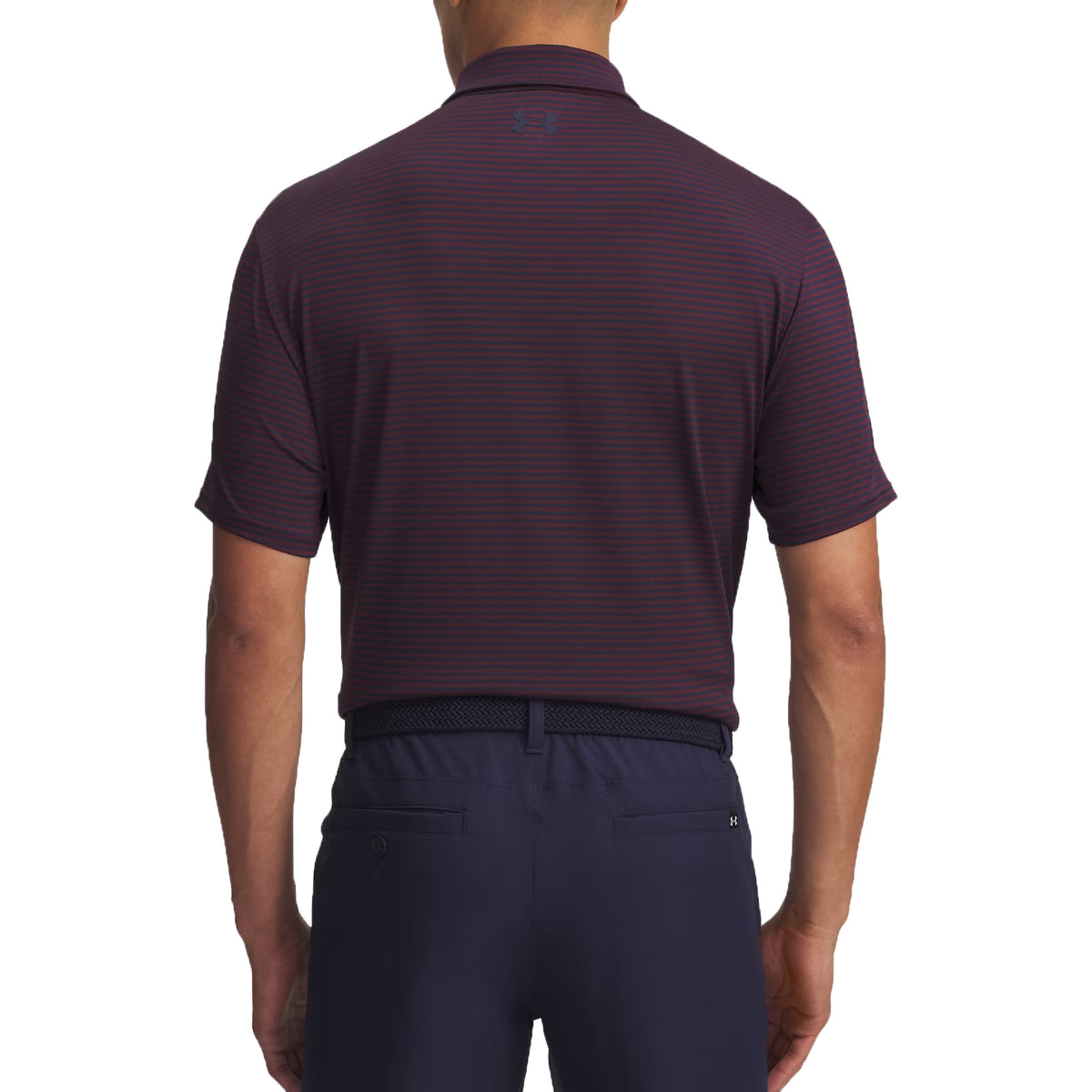 Under Armour Playoff 3.0 Stripe Polo Golfhemd - Mitternachtsmarine/dunkler Kastanienbraun