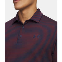Under Armour Playoff 3.0 Stripe Polo Golfhemd - Mitternachtsmarine/dunkler Kastanienbraun