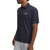 Under Armour Playoff 3 印花高尔夫 Polo 衫 - 海军蓝/灰色
