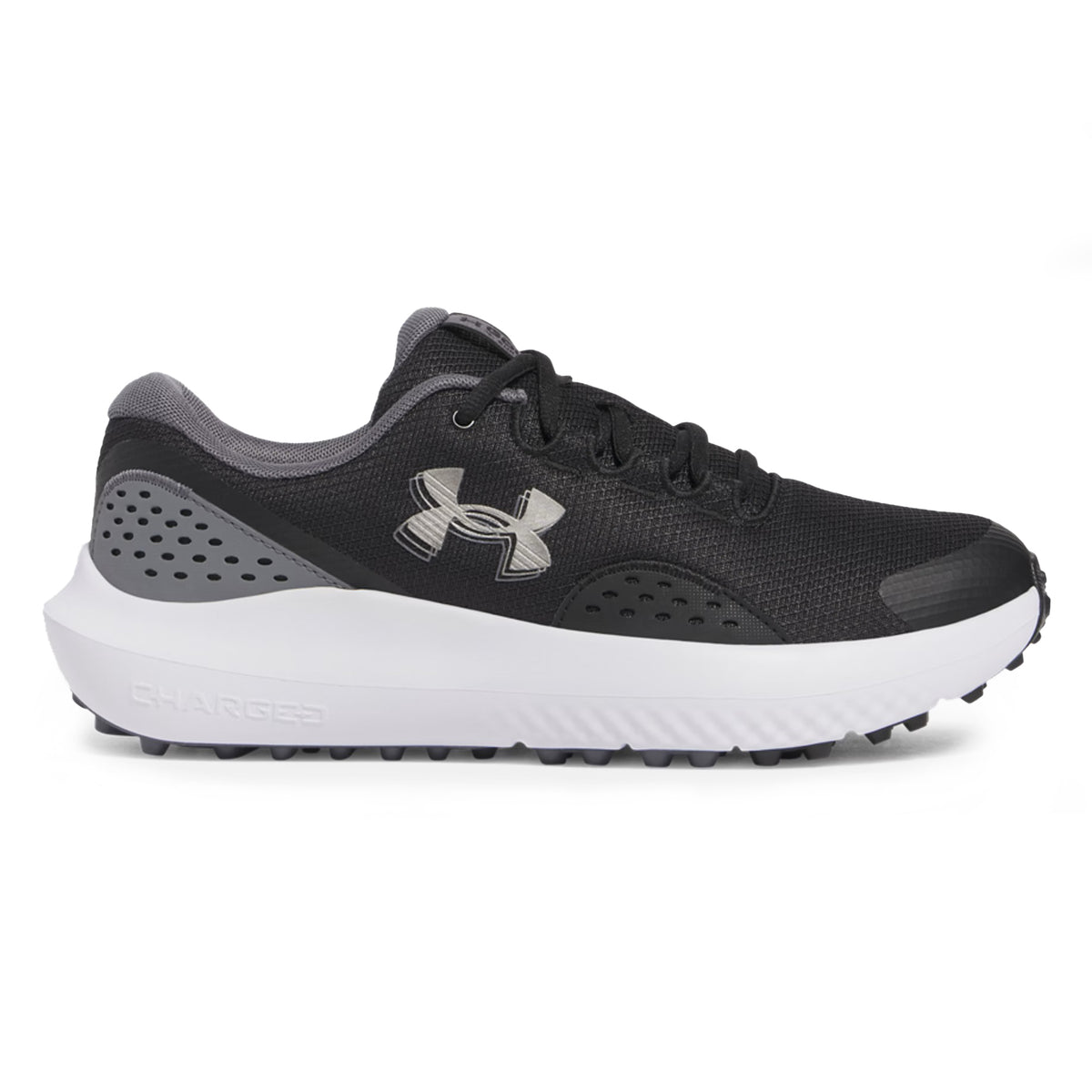 Under Armour Surge Golfschuhe - Schwarz/Castlerock/Metallic Gun Metal