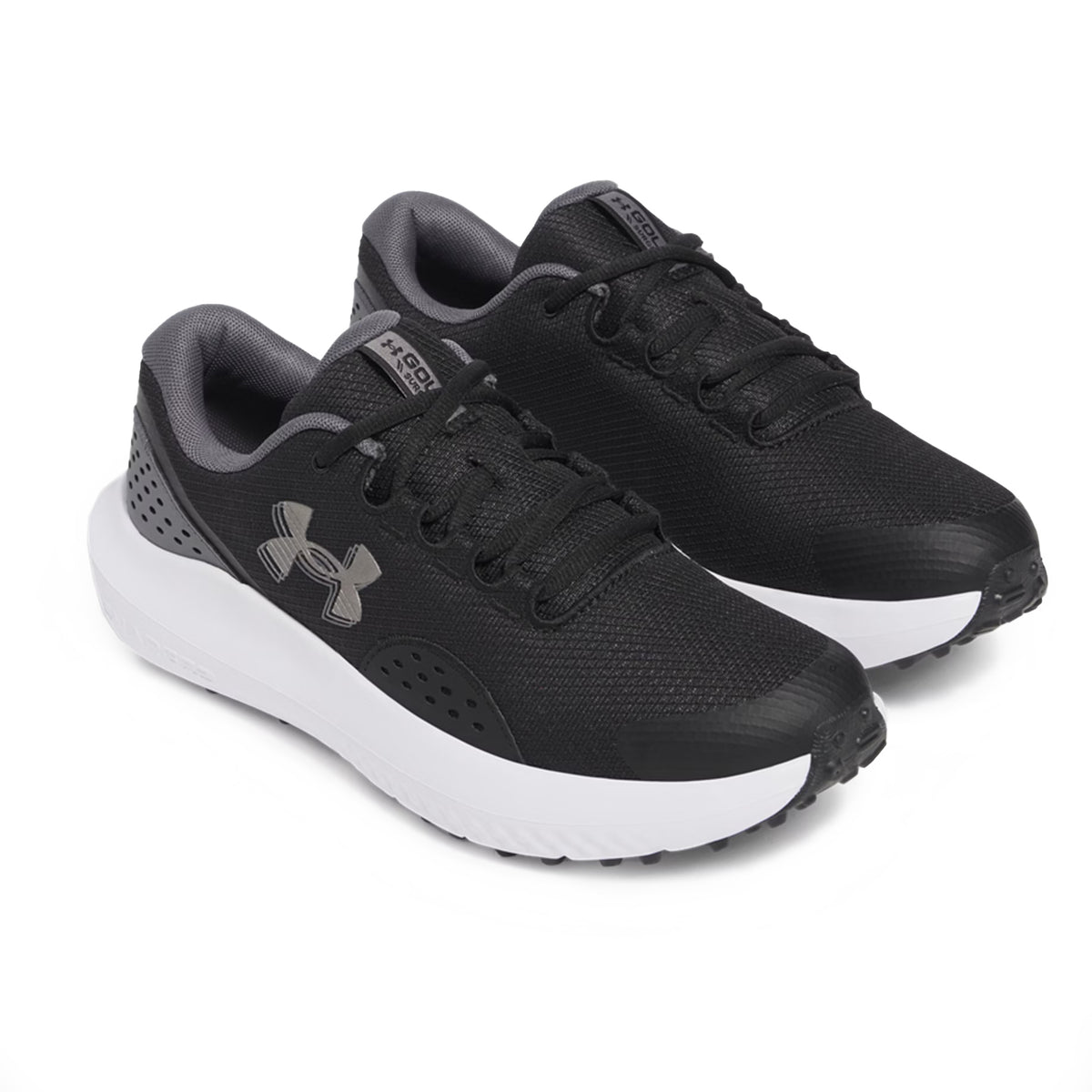 Under Armour Surge Golfschuhe - Schwarz/Castlerock/Metallic Gun Metal