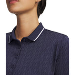 Under Armour Damen Drive Jacquard Golf Polo -Hemd - Mitternacht Marine/Weiß