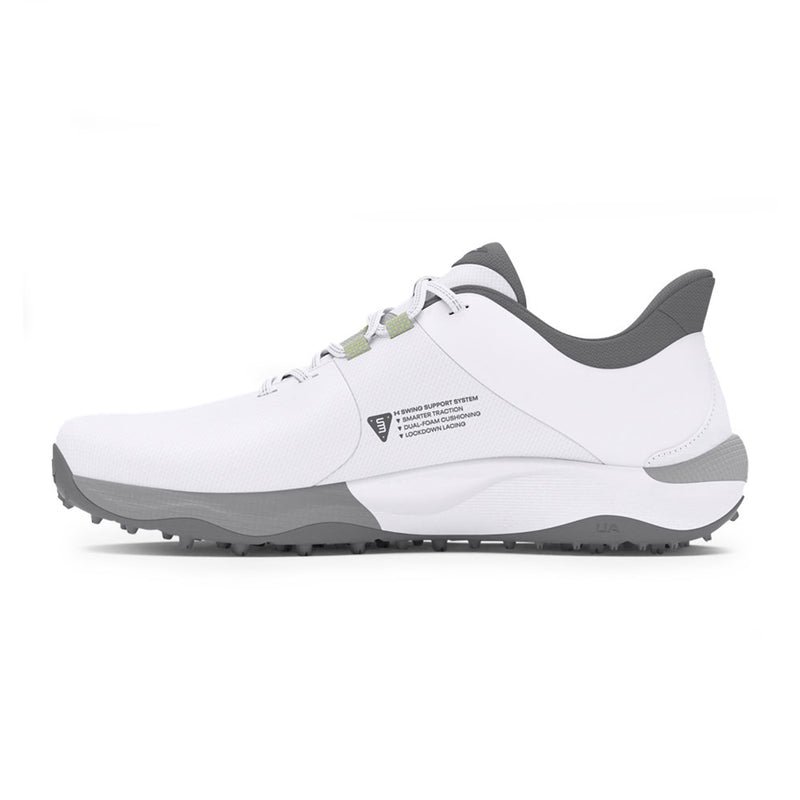 Under Armour Drive Pro Spikeless Golfschuhe - Weiß/Metallic Gun Metal