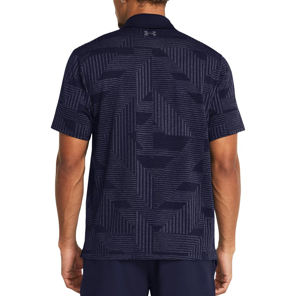 Under Armour Playoff Geo Jacquard Golf Polo Shirt - Mitternacht Marine