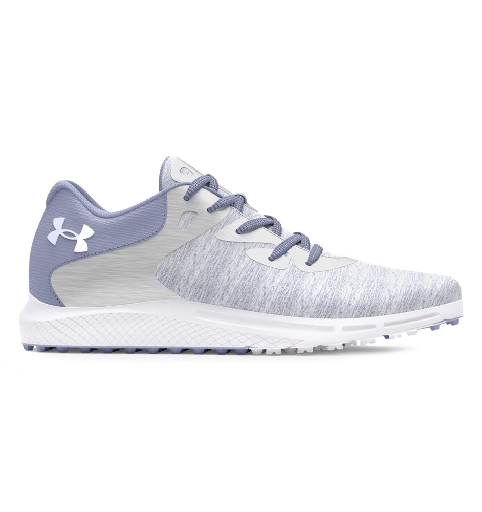 Under Armour Damen Angeklagten Atem 2 Stricker stacheless Golfschuhe - Celeste/ Weiß