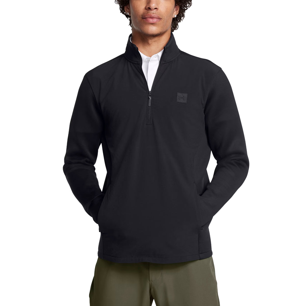 Under Armour Drive Pro Storm Hybrid Golf halbe Zip - Schwarz