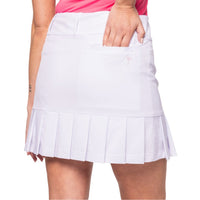 Golftini Frauen Susan 17,5 "Full Falten Golf Skort - Weiß