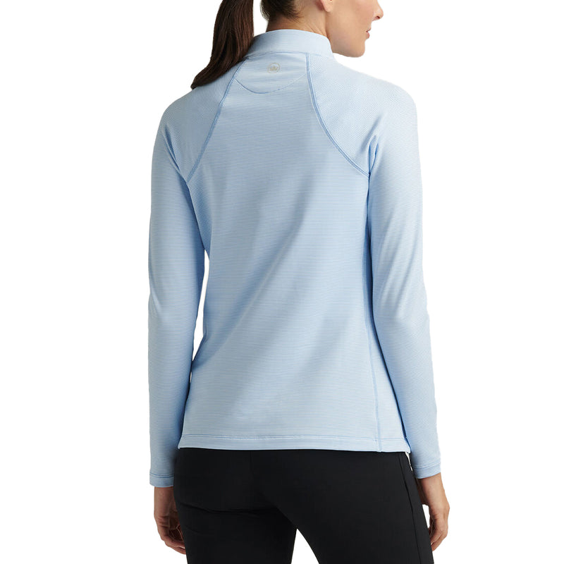 Peter Millar Women's Women's Women's Sugar Stripe Perth 1/4 Midlayer - Cottage Blue