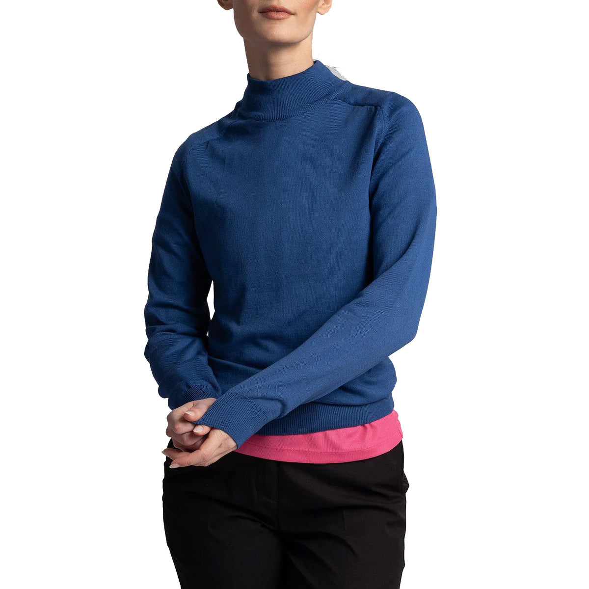 Cross Women's Gillian Crew Golf Strick - True Blue