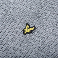 Lyle & Scott Merino Grid Textur gegen Halsspringer - Kieselble