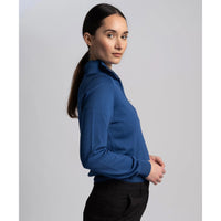 Cross Women's Greta 1/4 Reißverschlussgolf -Strick - True Blue