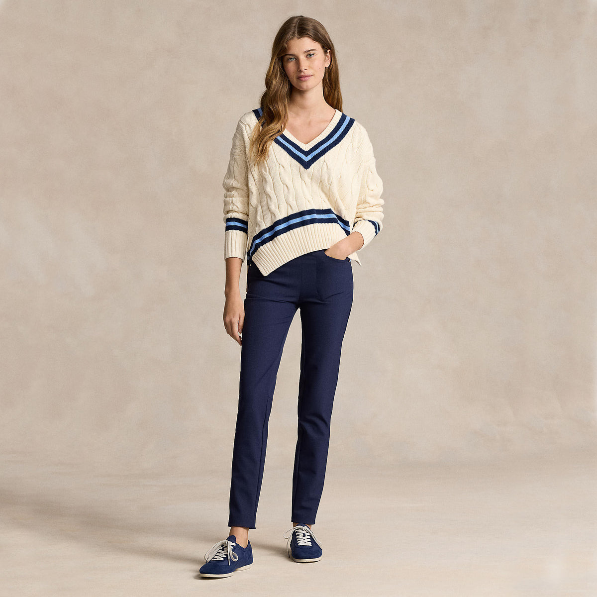 RLX Ralph Lauren Frauen Eagle Stretch Twill Golfhose - Französische Marine