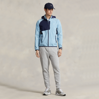 Polo Performance Ralph Lauren Packbares wasserabweisendes Kapuzengolfjacke - Puderblau