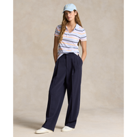 Rlx Ralph Lauren Damen gedruckter Luftstrom Polo Golf Polo -Hemd - Oxford Blue Multi