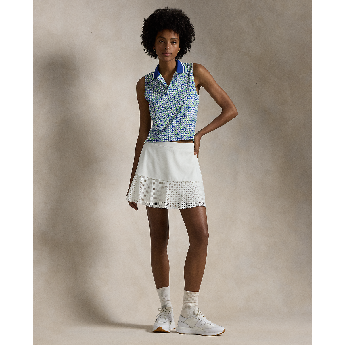 RLX Ralph Lauren Frauen Stretch Trikot geschnittenes Golfhemd - Frühling Wicker