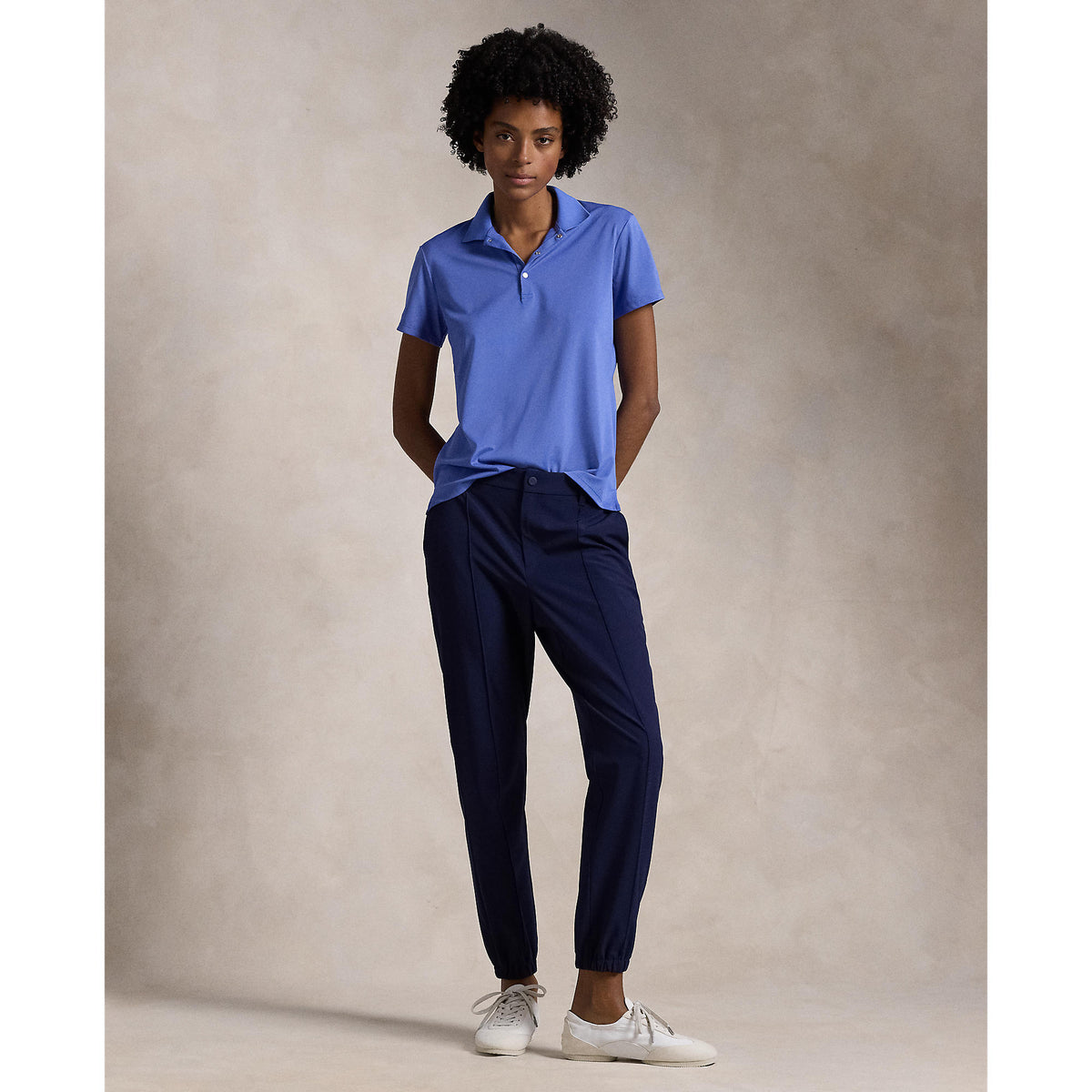RLX Ralph Lauren Frauen Tour Performance Golf Shirt - Resort Blau