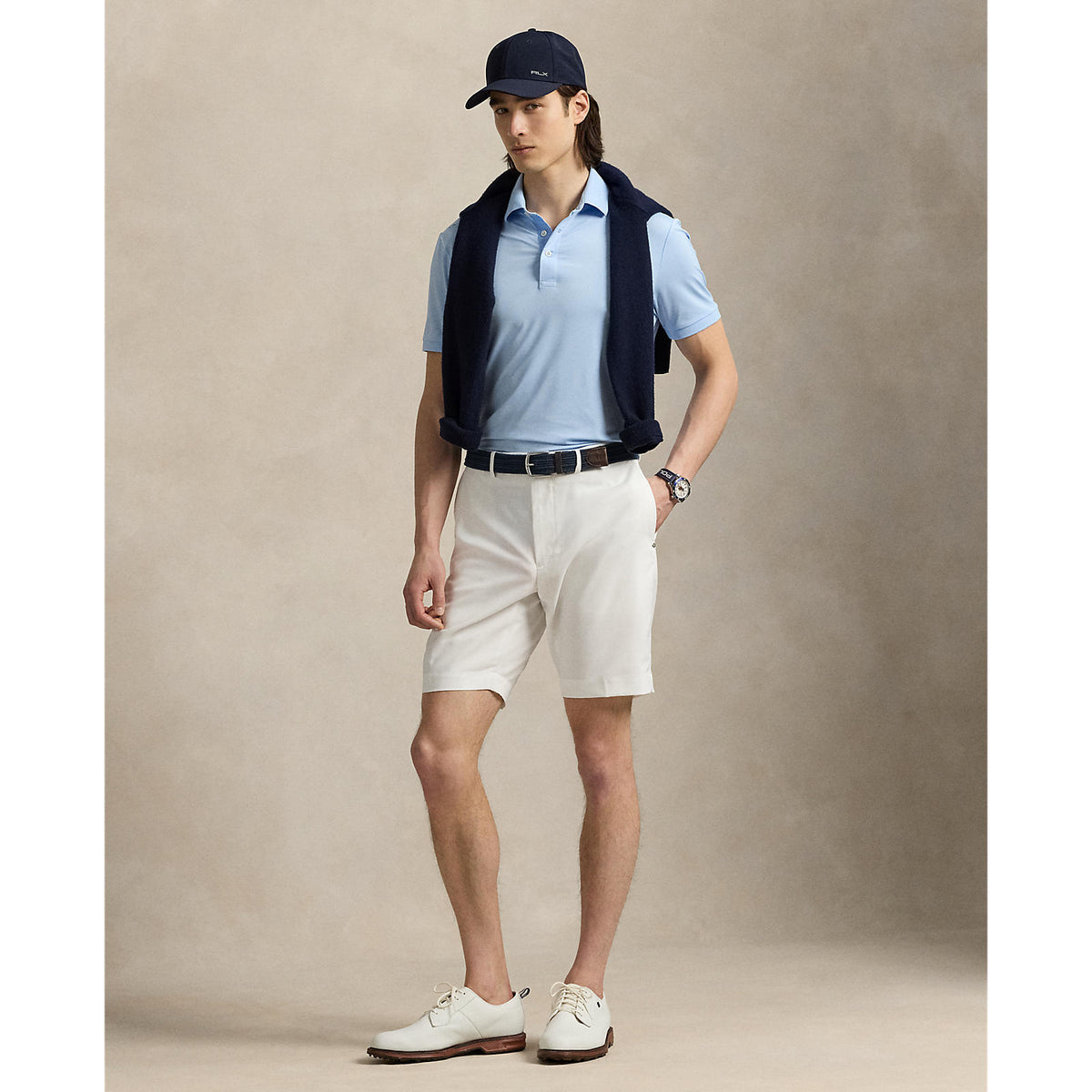 Rlx Ralph Lauren Leichtes Luftstrom -Jersey Golf Polo -Hemd - Büroblau