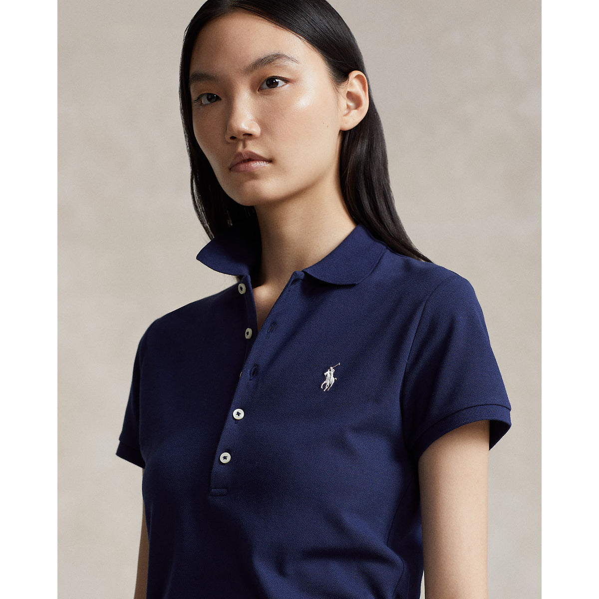 Polo Performance Ralph Lauren Frauen Baumwolle maßgeschneiderte Fit Polo -Hemd - Französische Marine