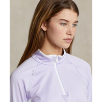 Rlx Ralph Lauren Frauen Trikots -Viertel Zip Golf Pullover - Blume Purpur/Weiß