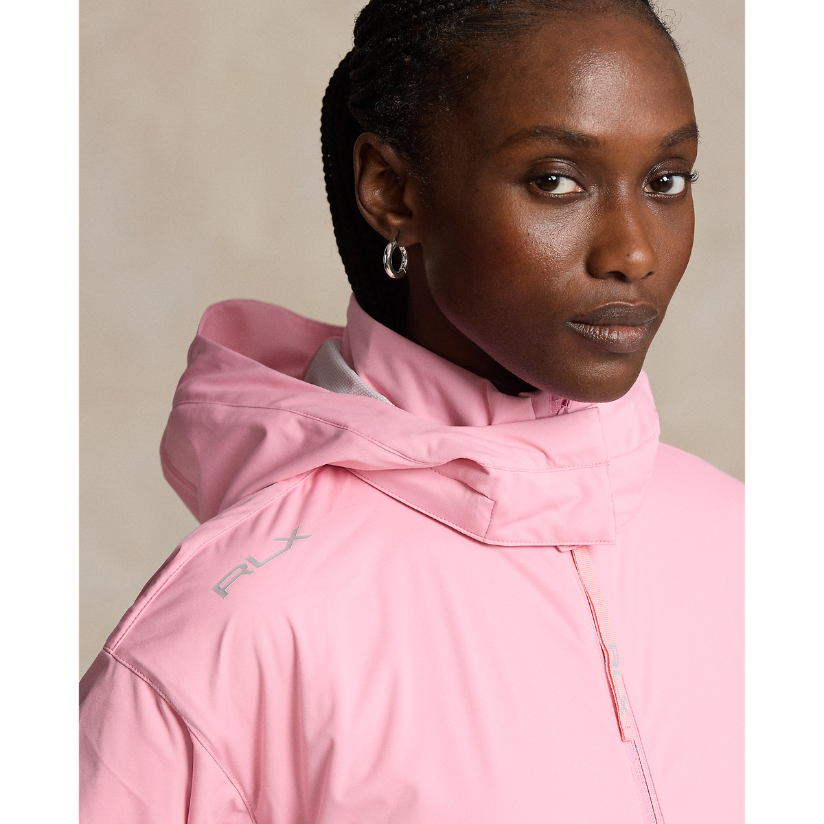 Rlx Ralph Lauren Frauen Wasserschutzhändler mit Kapuze - Kurs rosa