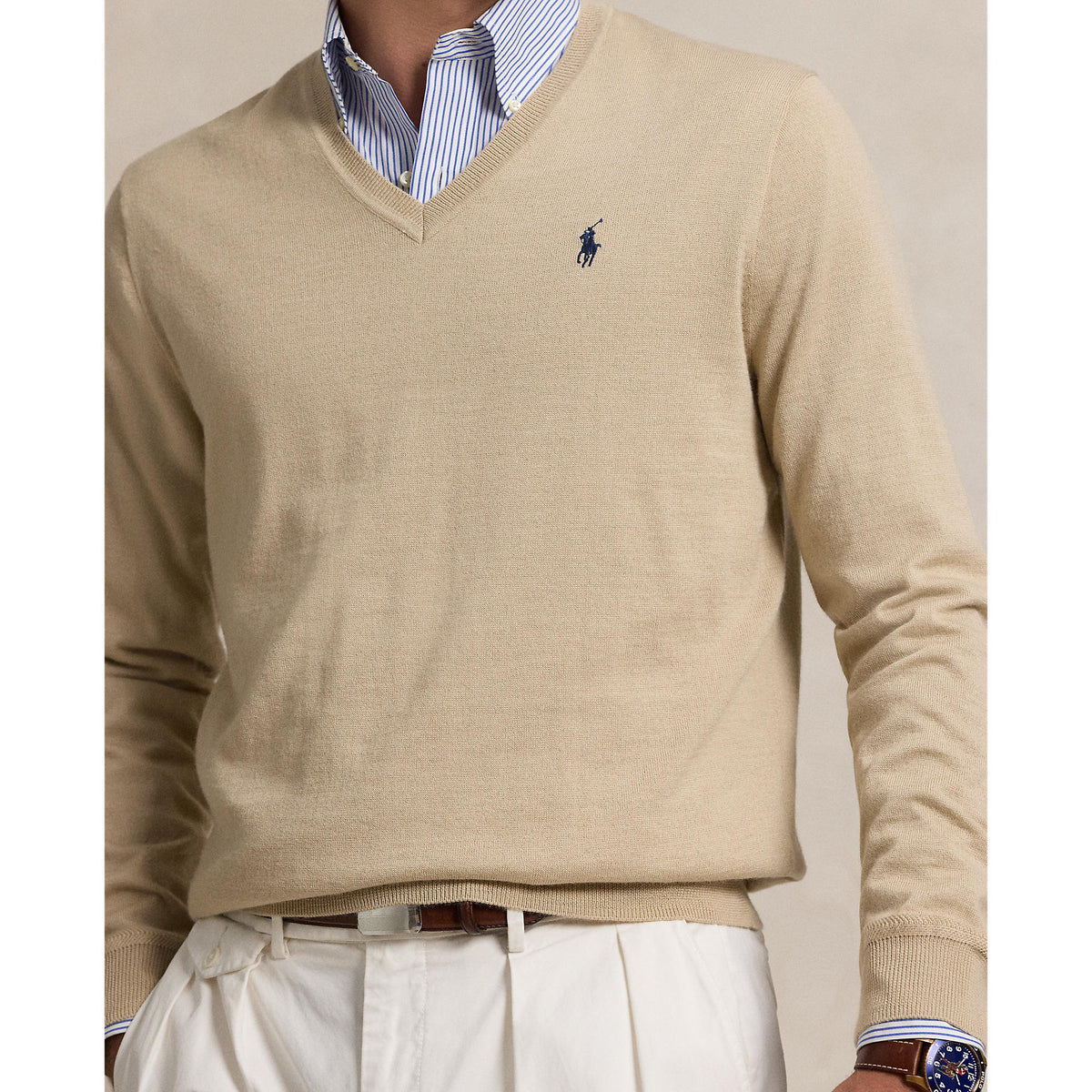 Polo Performance Ralph Lauren Performance V -Neck Golfpullover - Basic Sand