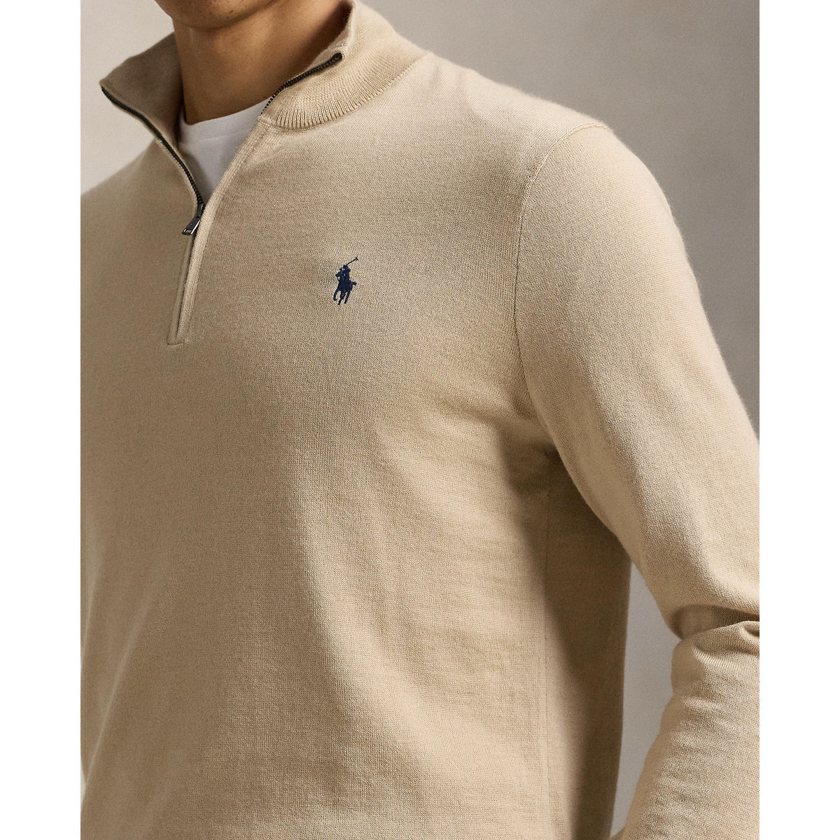 Polo Performance Ralph Lauren Performance 1/4 Reißverschluss Golfpullover - Basic Sand