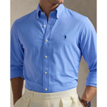 Polo Performance Ralph Lauren Classic Fit Performance Twill Shirt - Harbor Island Blau