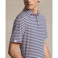 Rlx Ralph Lauren Streifen Leichter Luftstrom -Golfpolo -Hemd - Bad Pink Multi