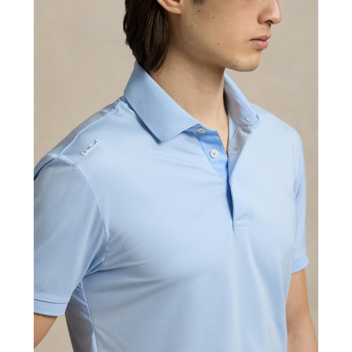 Rlx Ralph Lauren Leichtes Luftstrom -Jersey Golf Polo -Hemd - Büroblau