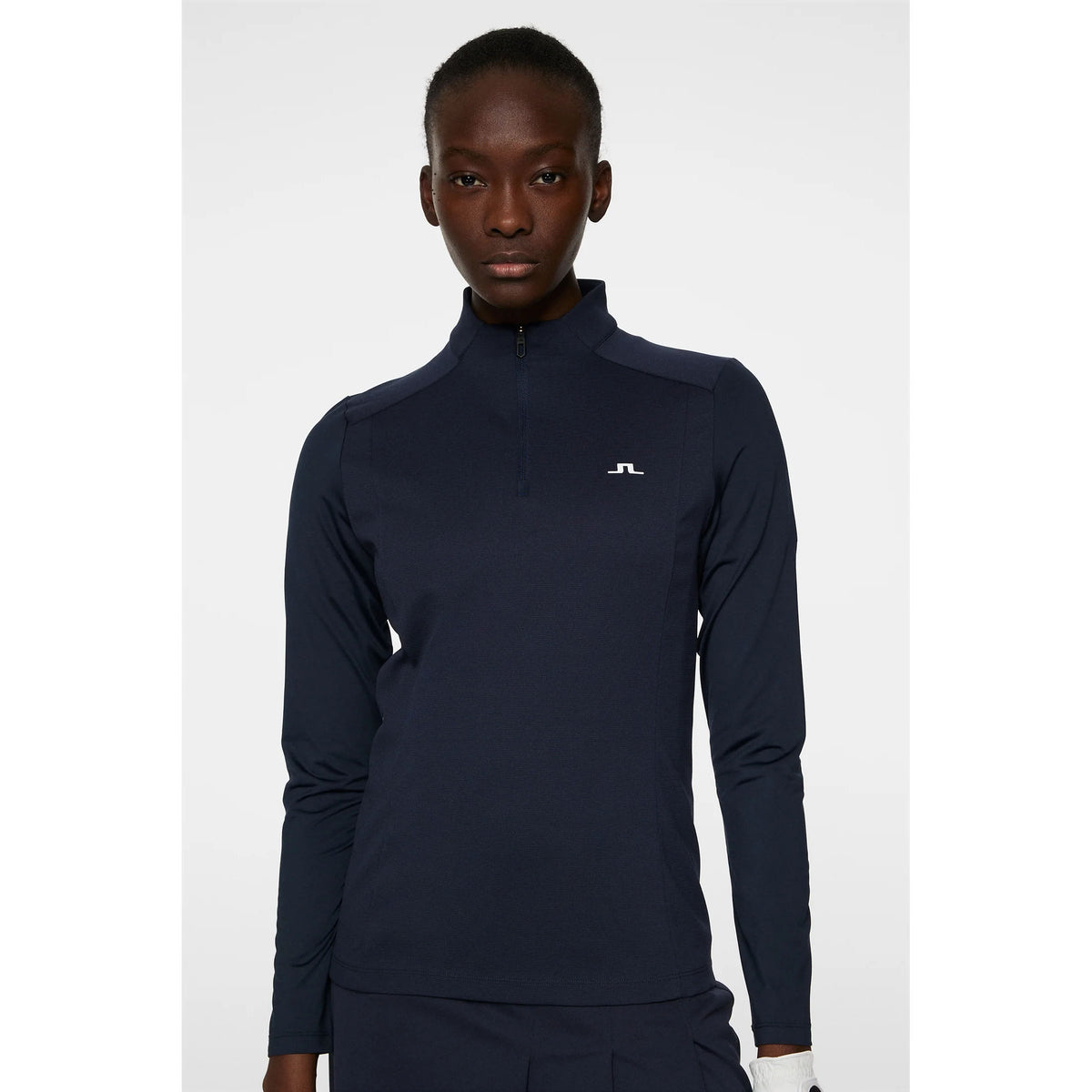 J. Lindeberg Women's Cindy Quarter Zip Golf Mid -Layer - JL Navy