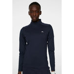 J. Lindeberg Women's Cindy Quarter Zip Golf Mid -Layer - JL Navy