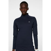 J. Lindeberg Women's Cindy Quarter Zip Golf Mid -Layer - JL Navy