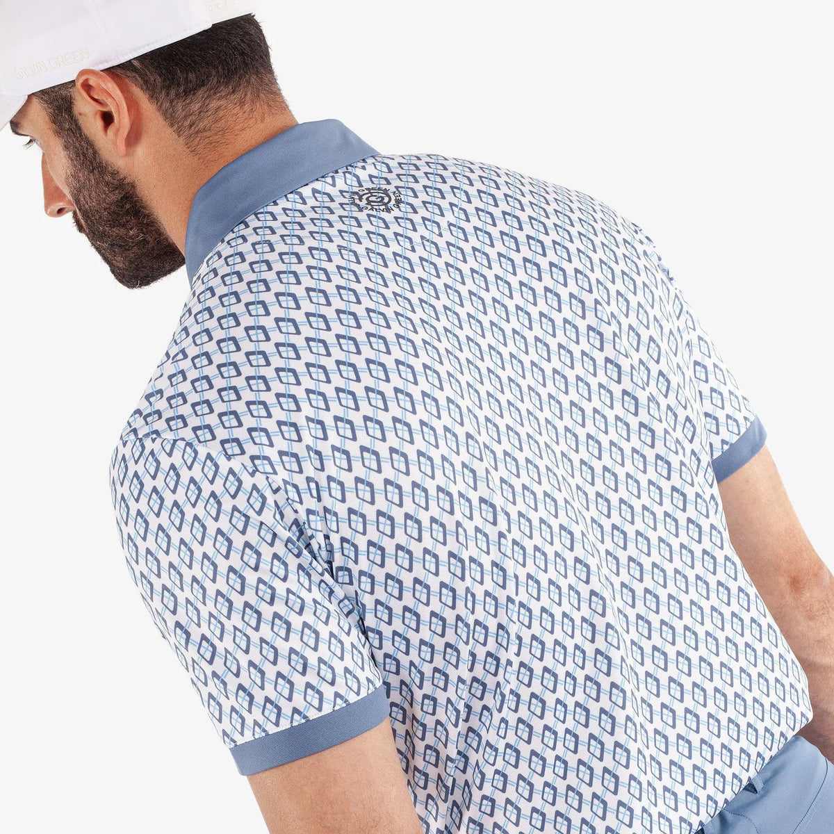 Galvin Green Maxwell Golfhemd - Mondlicht Blau/Weiß