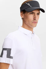 J.Lindeberg Heath Golf-Poloshirt mit normaler Passform – Weiß