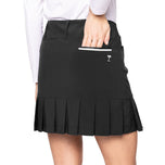 Golftini Damen Performance 17,5" Full Pleat Golf Skort - Schwarz