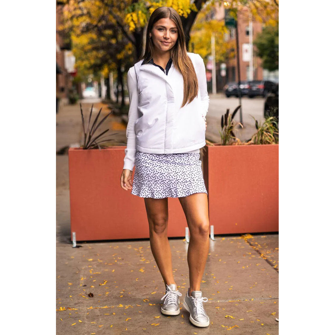 Golftini Frauenfeier Skort 17,5 "Golf Skort - Weißer Druck