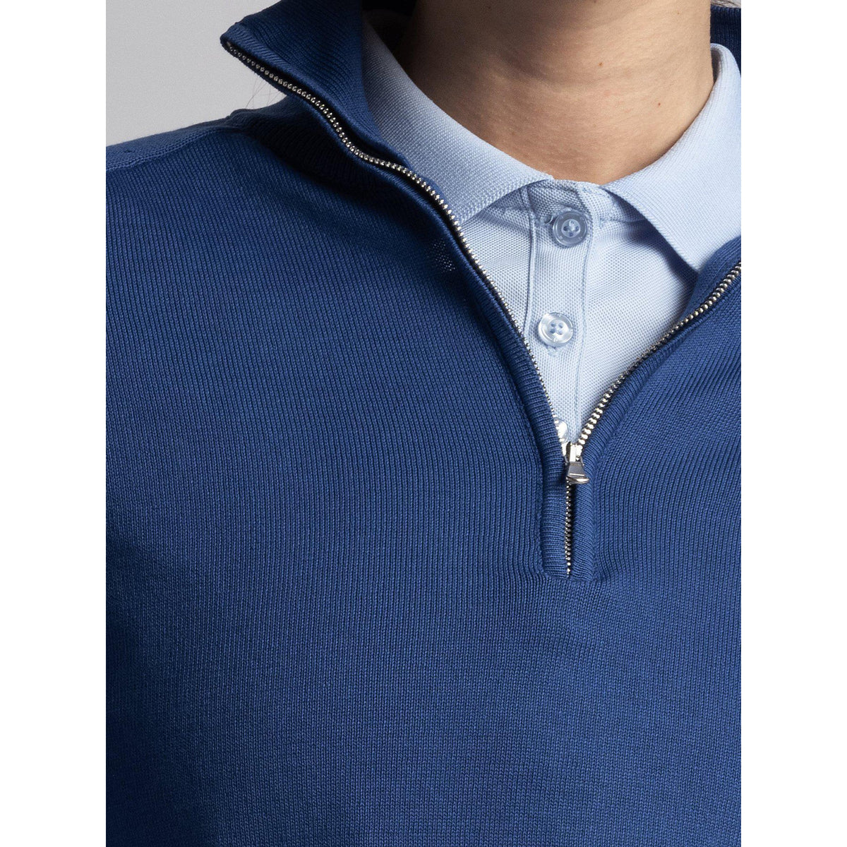 Cross Women's Greta 1/4 Reißverschlussgolf -Strick - True Blue