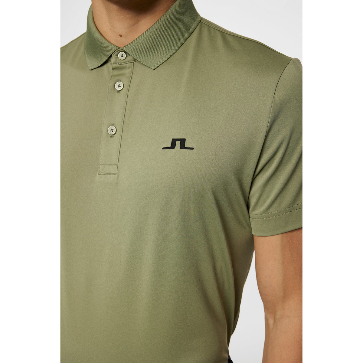 J.Lindeberg Bridge Polo Golf Shirt - Oil Green