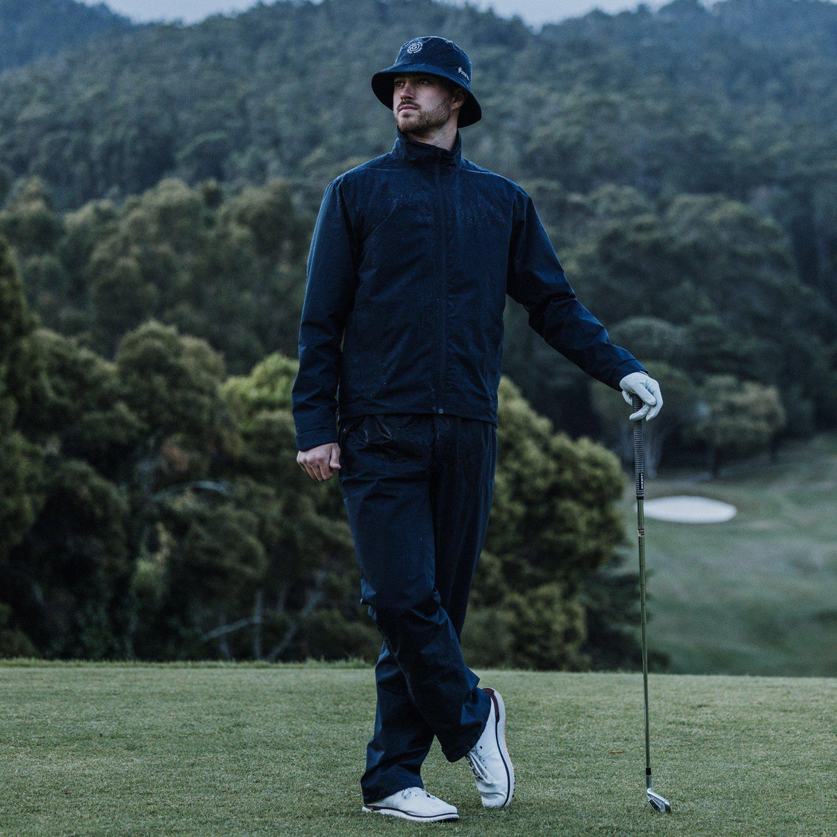 Galvin Green Arlie wasserdichte Golfjacke - Marine