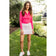 Golftini Women's Long Sleeve Ruffle Golf Shirt - Hot Pink