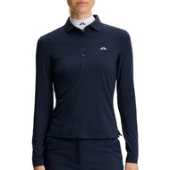 J.Lindeberg Damen Flor Langarm-Golfpoloshirt – JL Navy