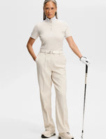 J.Lindeberg Damen Pip Golf-Poloshirt – Moonbeam