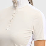 J.Lindeberg Damen Pip Golf-Poloshirt – Moonbeam