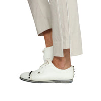 Golftini Damen Stretch -Knöchel -Golfhose - Khaki Houndstooth