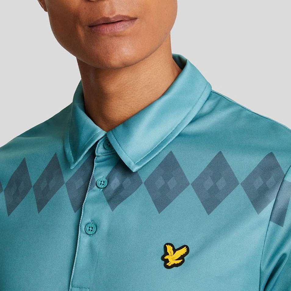 Lyle & Scott Argyle Polo Golfhemd - Tee Teal