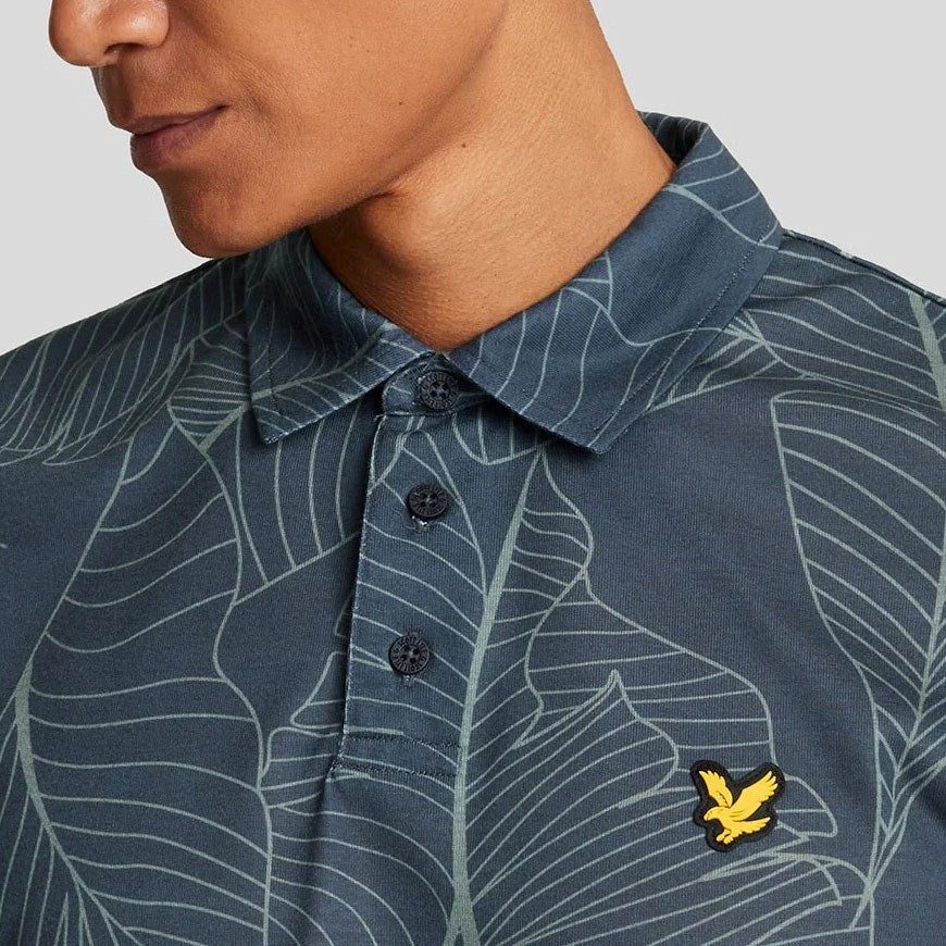 Lyle & Scott Blumenpolo Golfhemd - Dark Navy