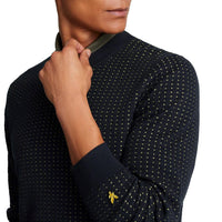 Lyle und Scott Golf Grid Crew Neck Jumper - Dark Navy