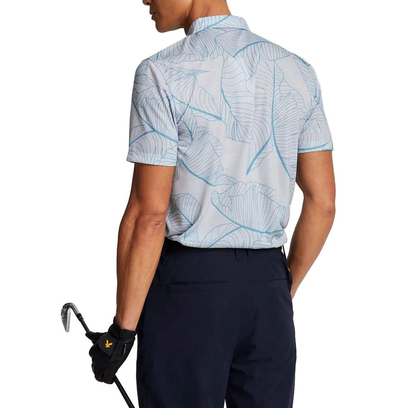Lyle & Scott Golf Floral Polo Golfhemd - Pebbel